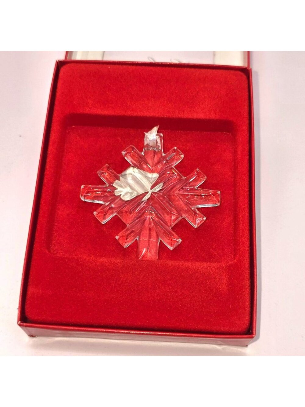 Gorham Crystal Holiday Snowflake Ornament With Box Style C543 Germany JJ4343